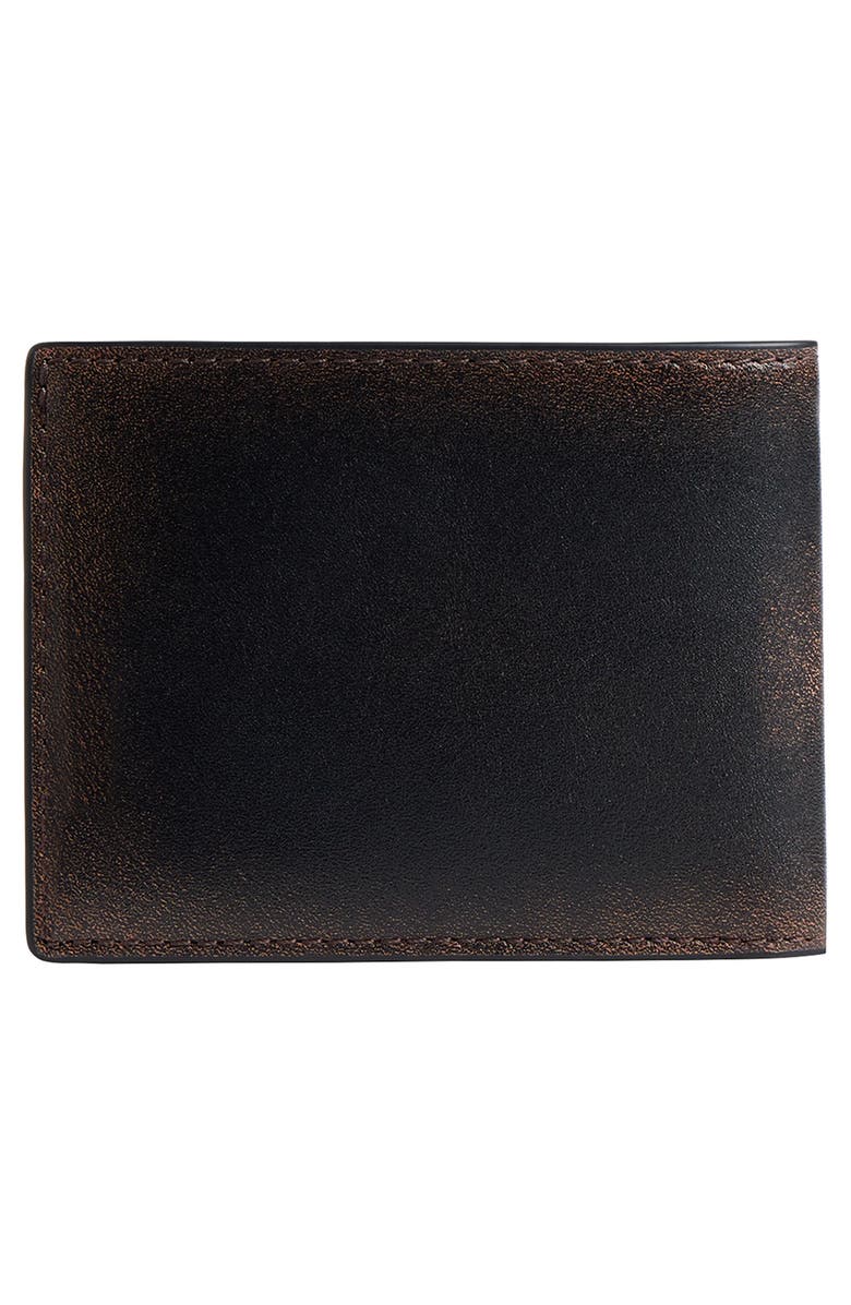 COACH Slim Loved Leather Bifold Wallet, Alternate, color, Black/Light Tan
