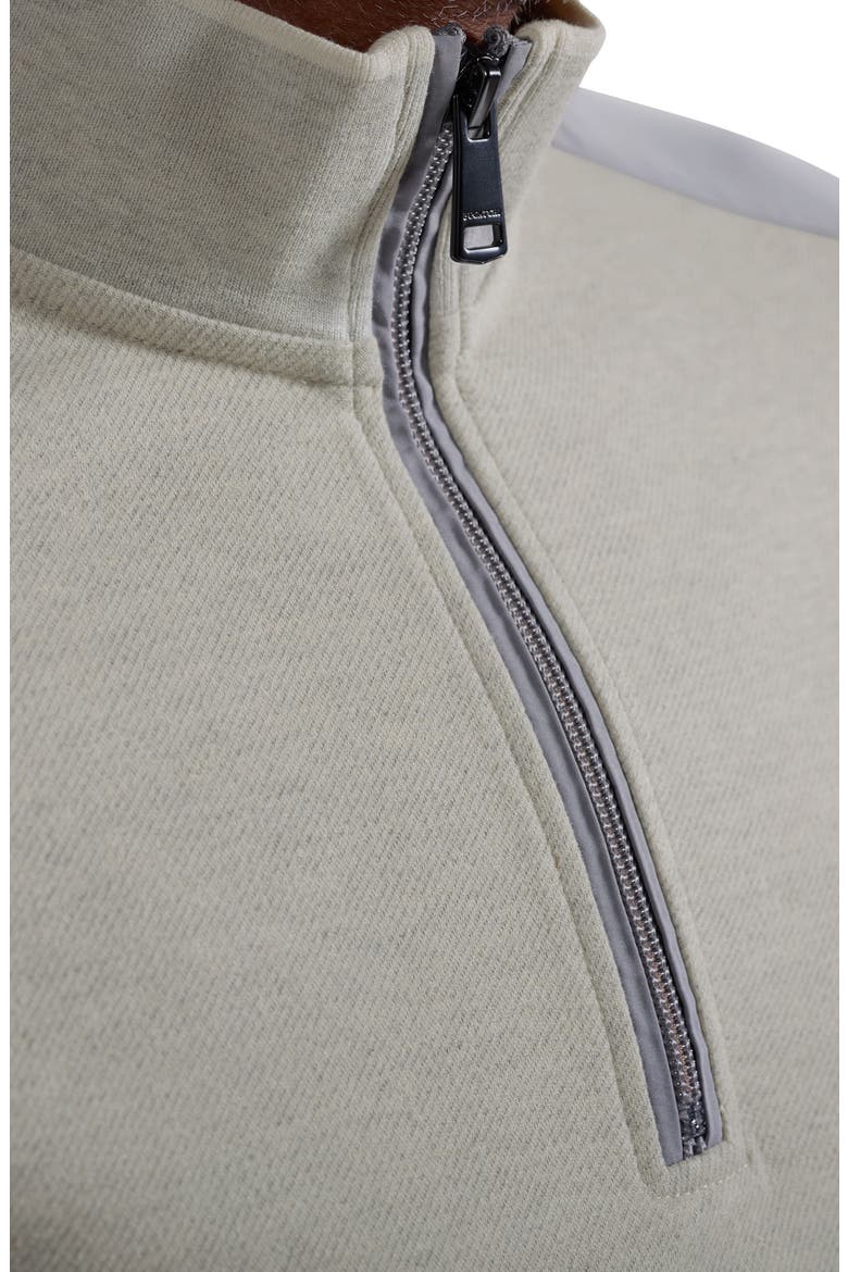 Mélange Quarter Zip Top, Alternate, color, CEMENT