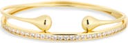 ARGENTO VIVO Set of 2 Cubic Zirconia Tennis Bangle & Cuff Bracelets
