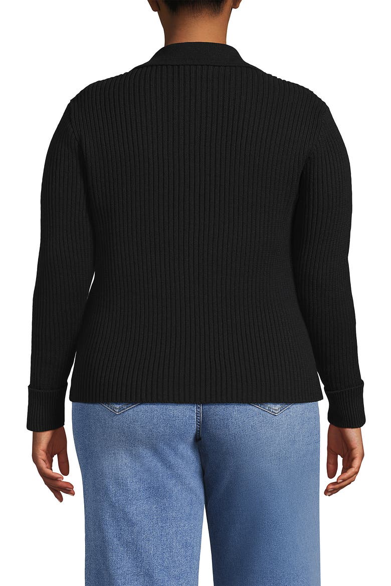 Drifter Ribbed Collared Blazer Sweater, Alternate, color, Black