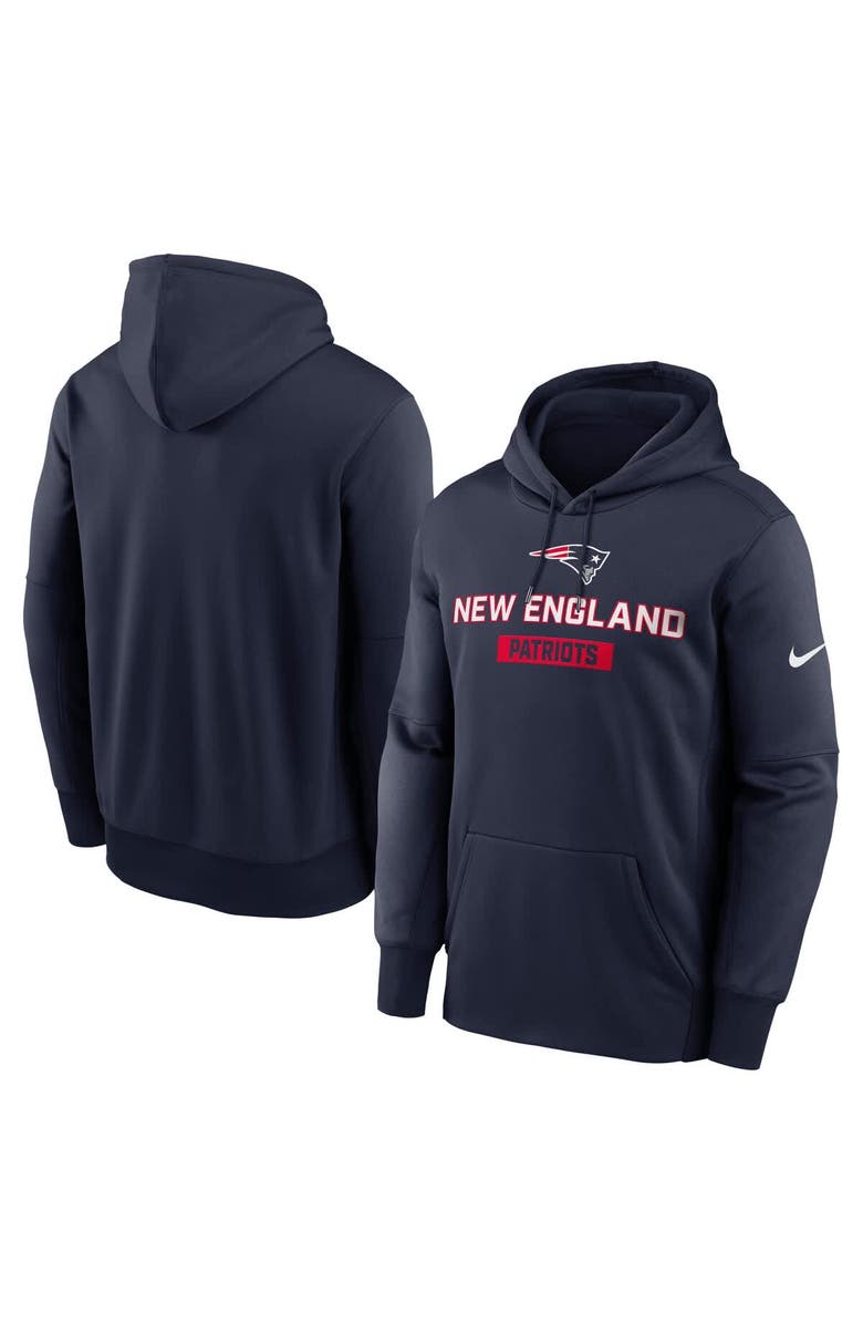 Nike Men's Nike Navy New England Patriots Toss Sweep Performance Pullover Hoodie, Main, color,