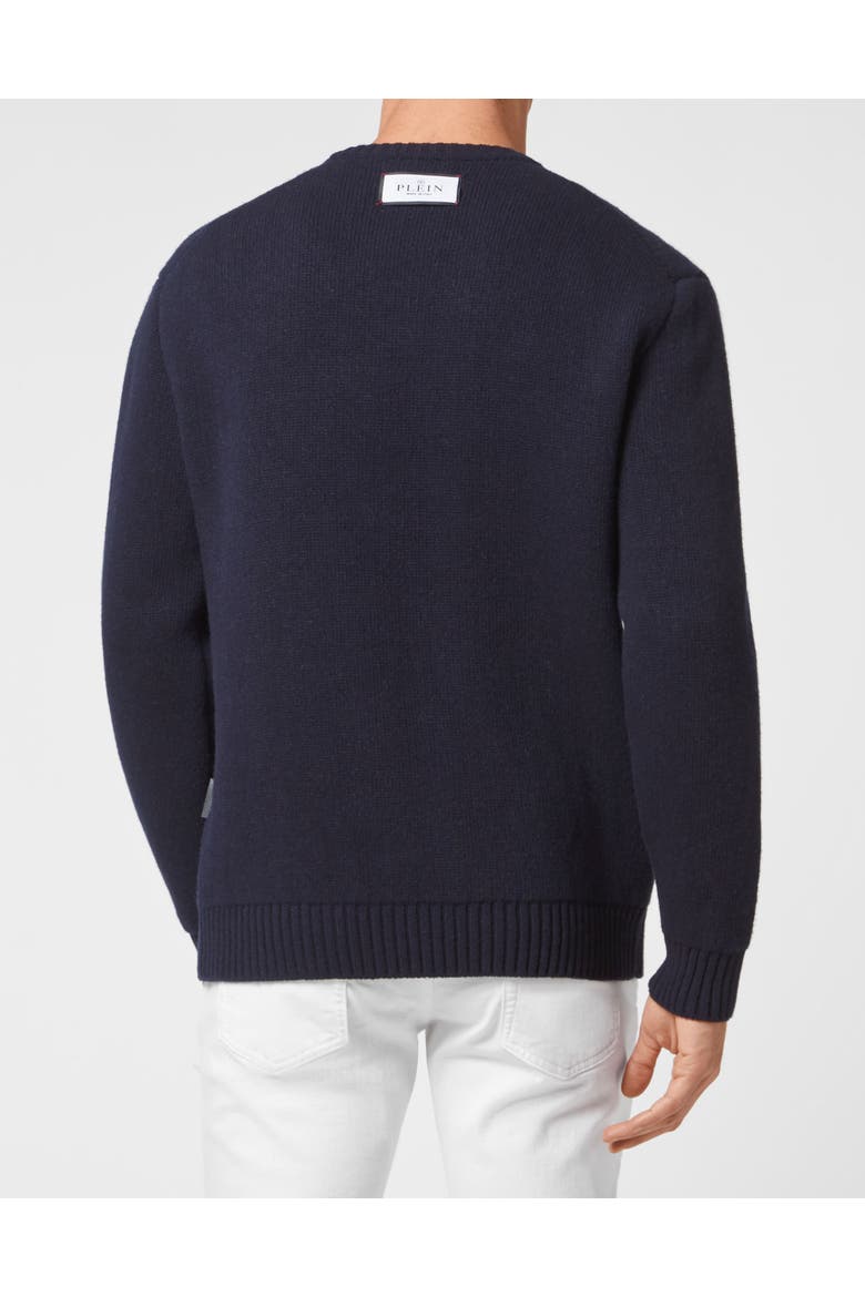 Pullover Round Neck Men, Alternate, color, darkblue