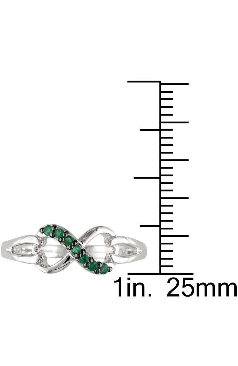 Julianna B. Emerald Accent Infinity Ring, Alternate, color, Emerald