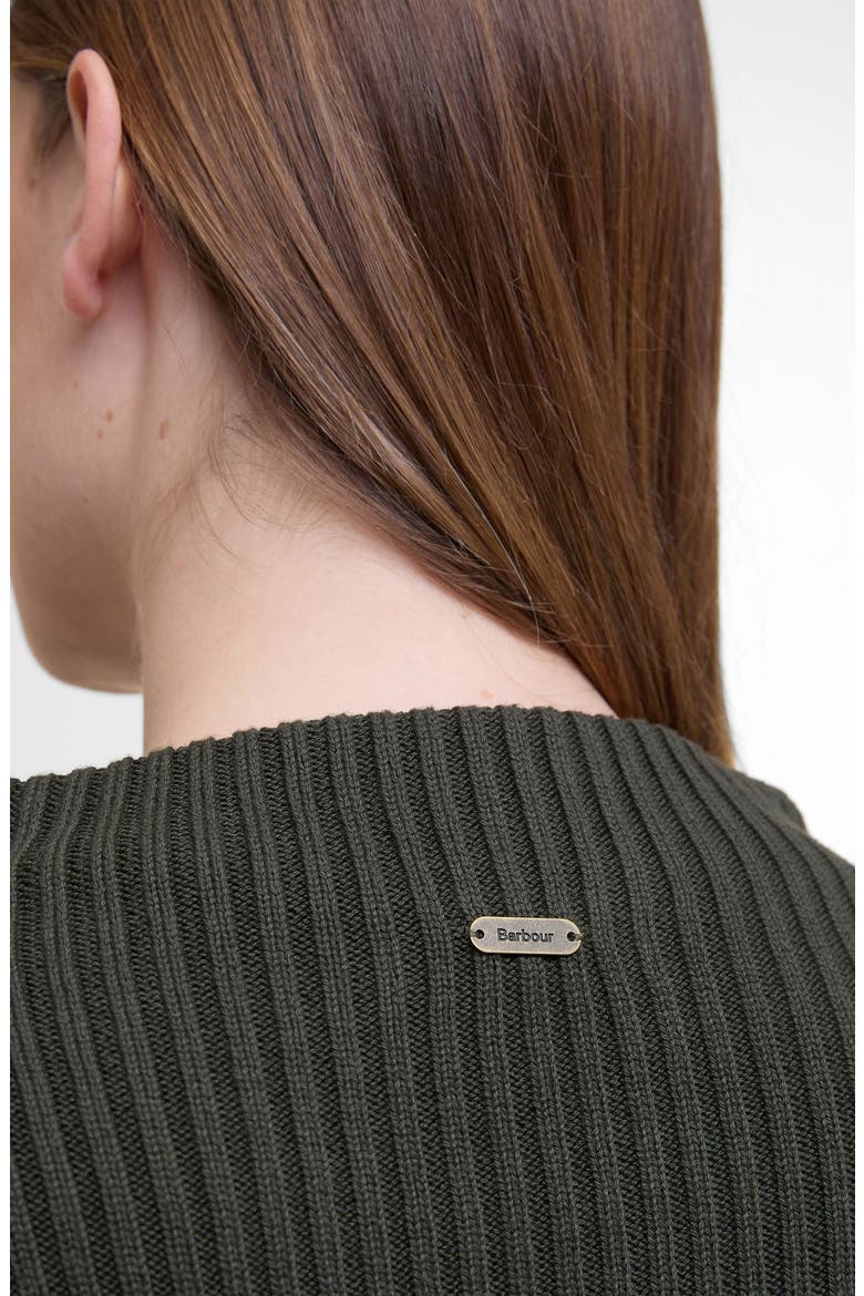 Guernsey Mix Stitch Cotton Cape Sweater, Alternate, color, OLIVE