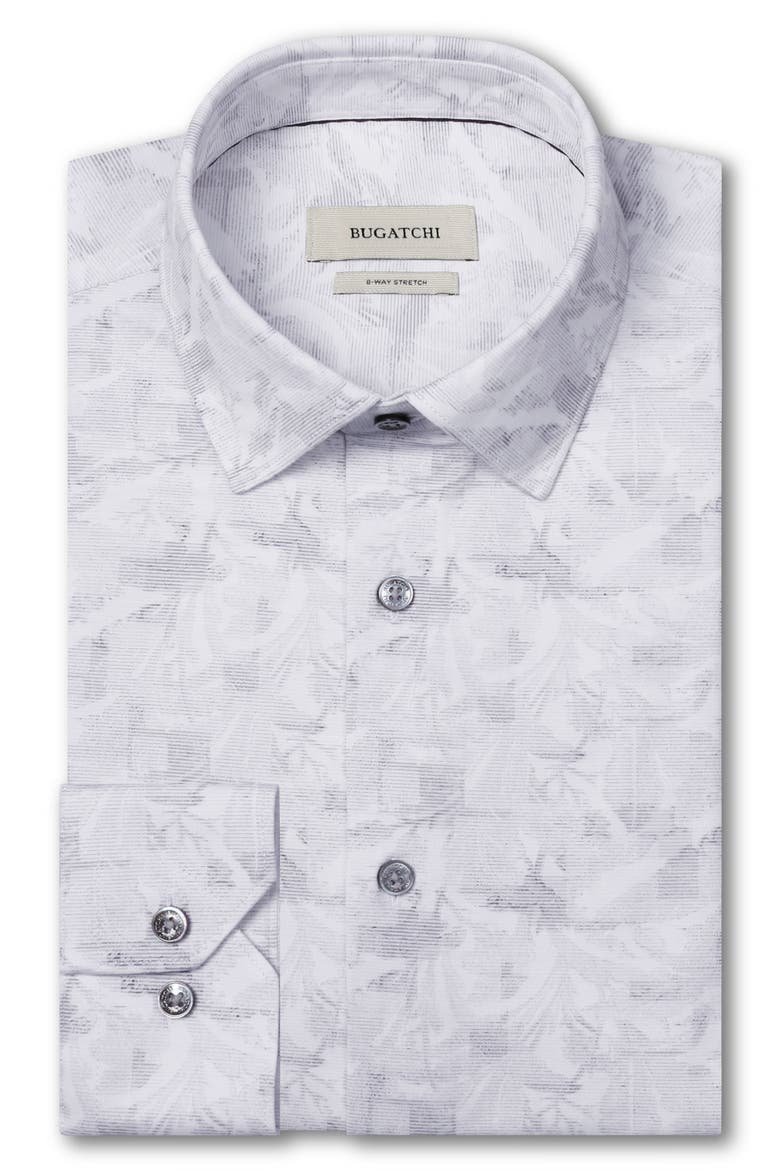 James OoohCotton® Abstract Jacquard Button-Up Shirt, Alternate, color, PLATINUM