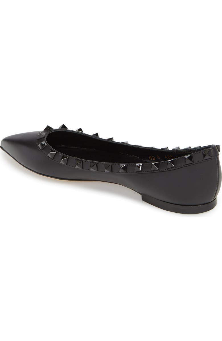Valentino Garavani Rockstud Ballerina Flat, Alternate, color,