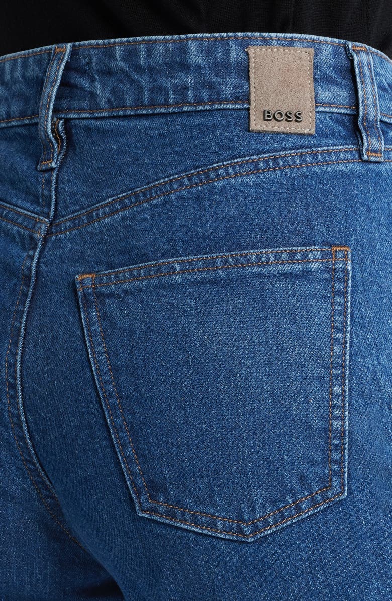 BOSS Parkway High Waist Flare Leg Jeans, Alternate, color, Open Blue