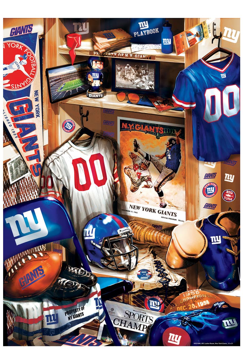 New York Giants Locker Room 500 Puzzle, Alternate, color, Multicolor