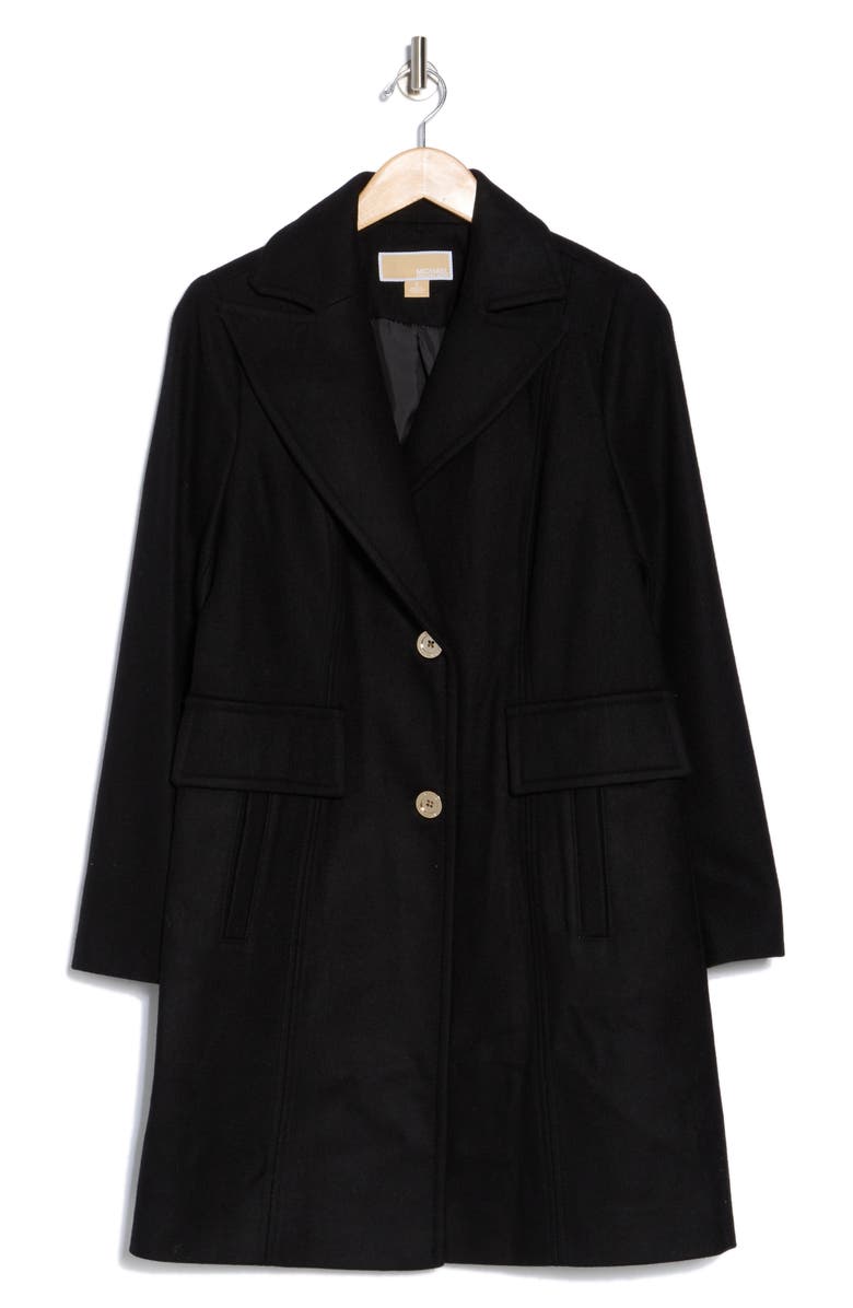 Michael Kors Peak Lapel Wool Blend Coat, Alternate, color,