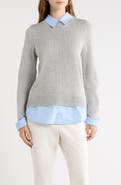 SUGARLIPS Azira Mixed Media Layered Sweater