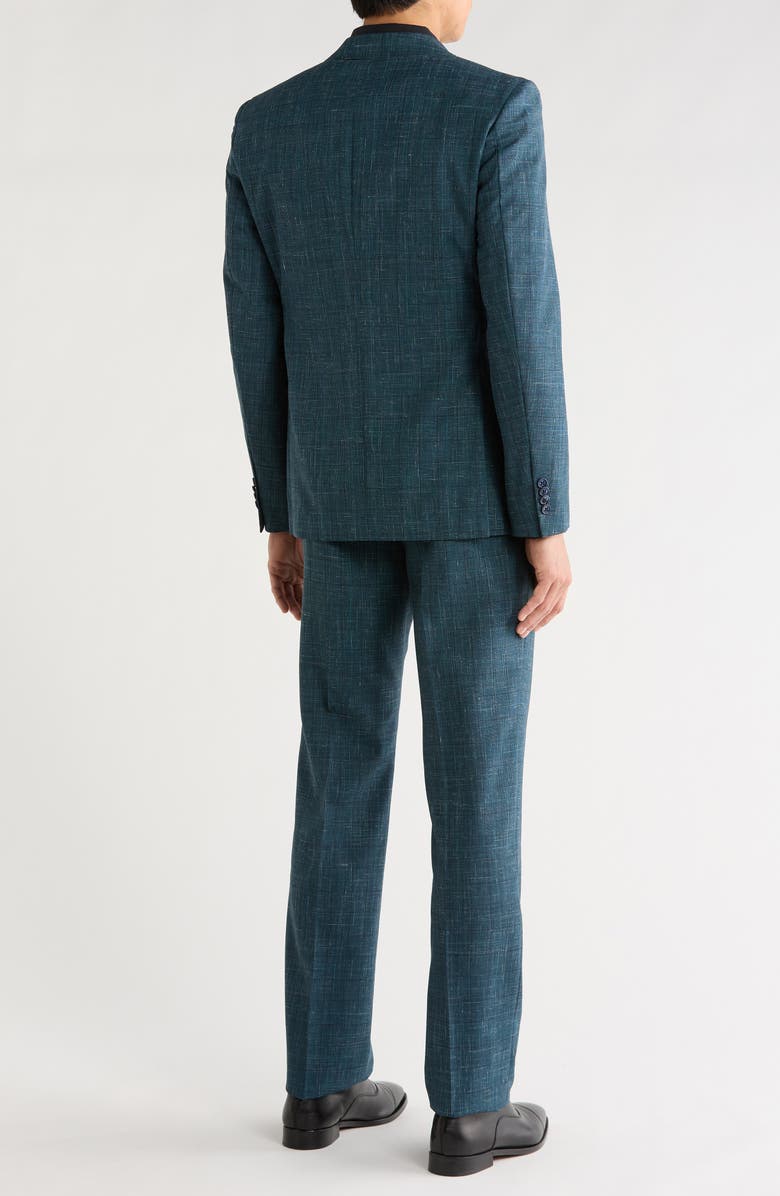 John Varvatos Star USA Plaid Wool Blend Suit, Alternate, color, Green