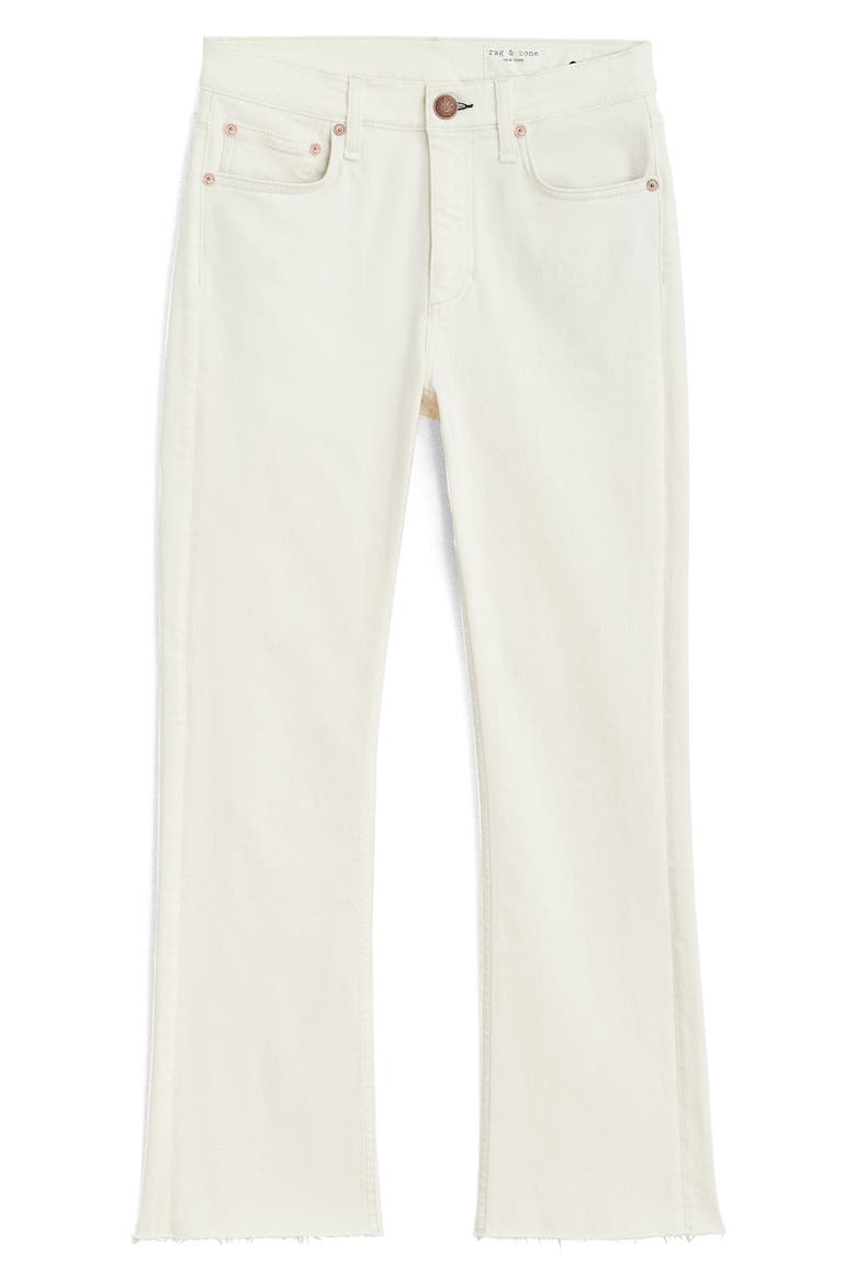 Peyton Mid Rise Ankle Bootcut Jeans, Alternate, color, ECRU