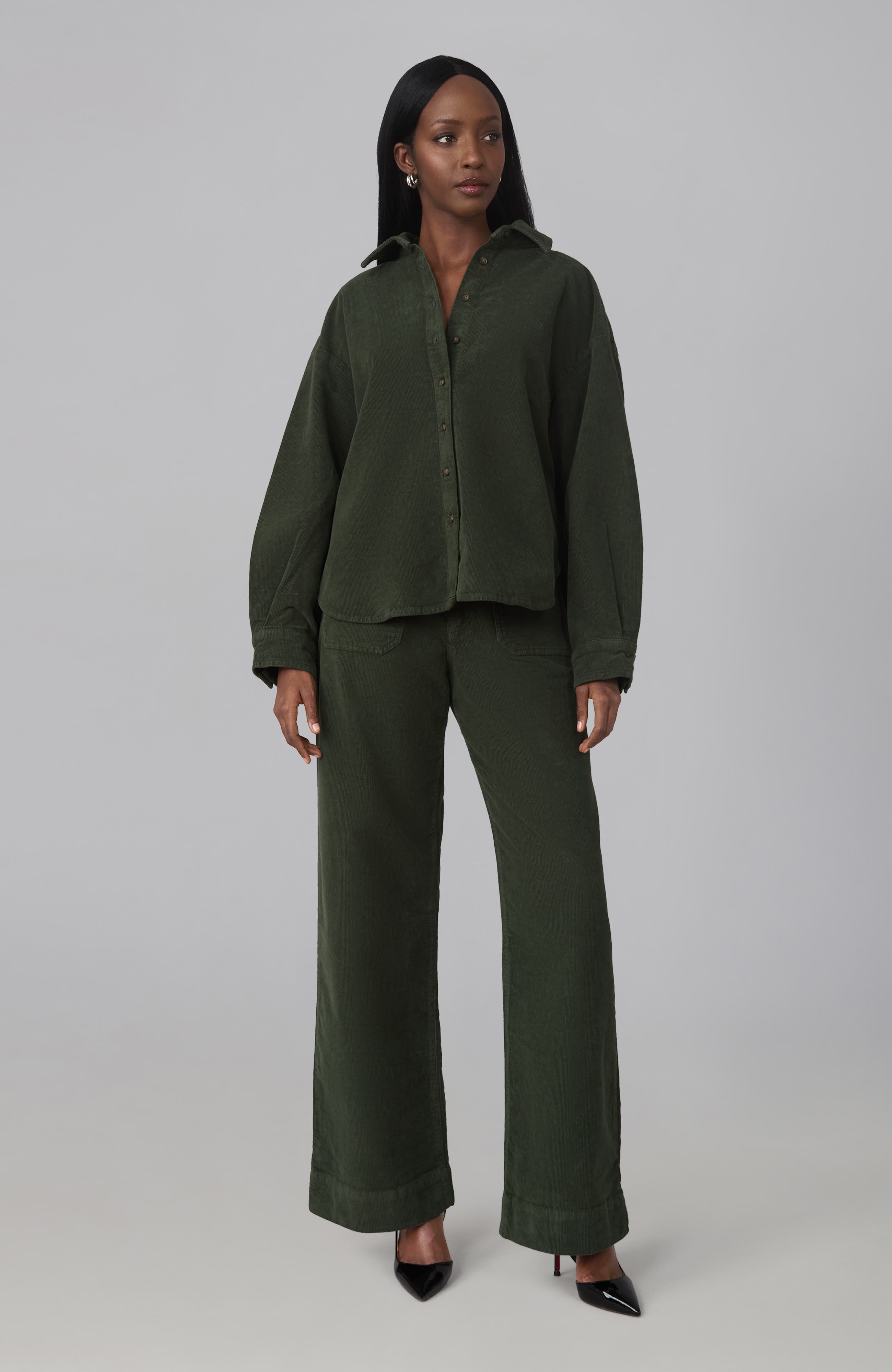 Lola Denim Colette High Rise Wide Leg Corduroy Jeans (Women) | Nordstrom