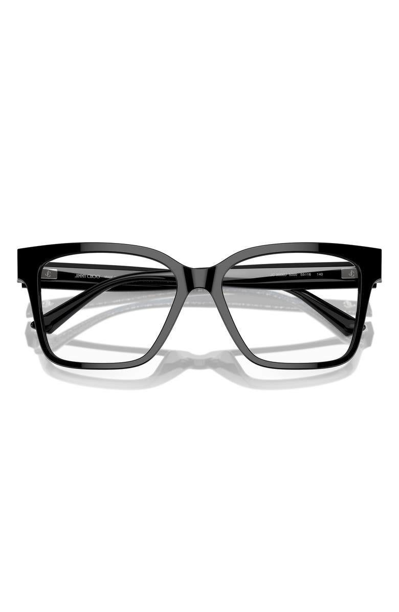 Jimmy Choo 53mm Pillow Optical Glasses, Alternate, color, Black / Demo Lens