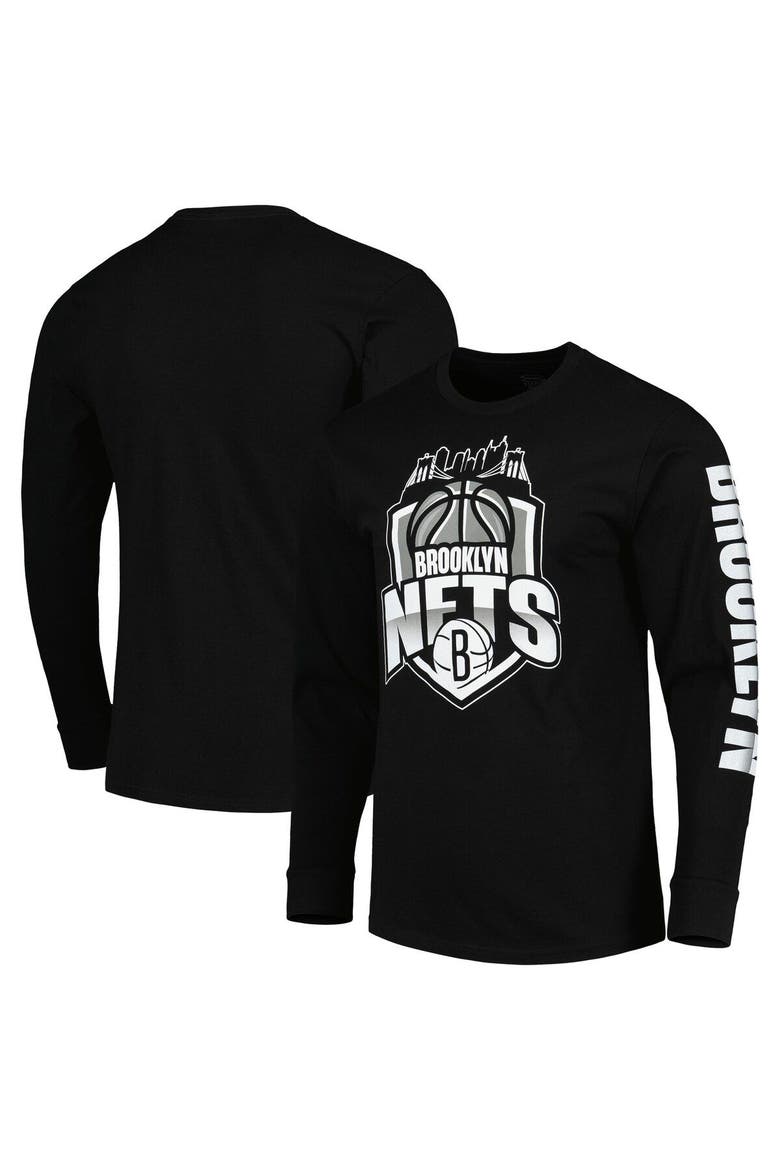 Unisex Stadium Essentials  Black Brooklyn Nets NBA Crest Long Sleeve T-Shirt, Main, color, Black