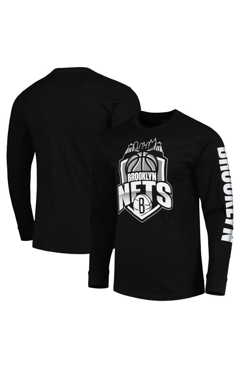 Stadium Essentials Unisex Stadium Essentials Black Brooklyn Nets NBA Crest Long Sleeve T-Shirt, Main, color, Black