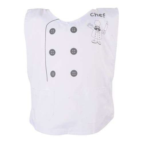 Kaplan Early Learning Company Toddler Chef Vest & Hat In White