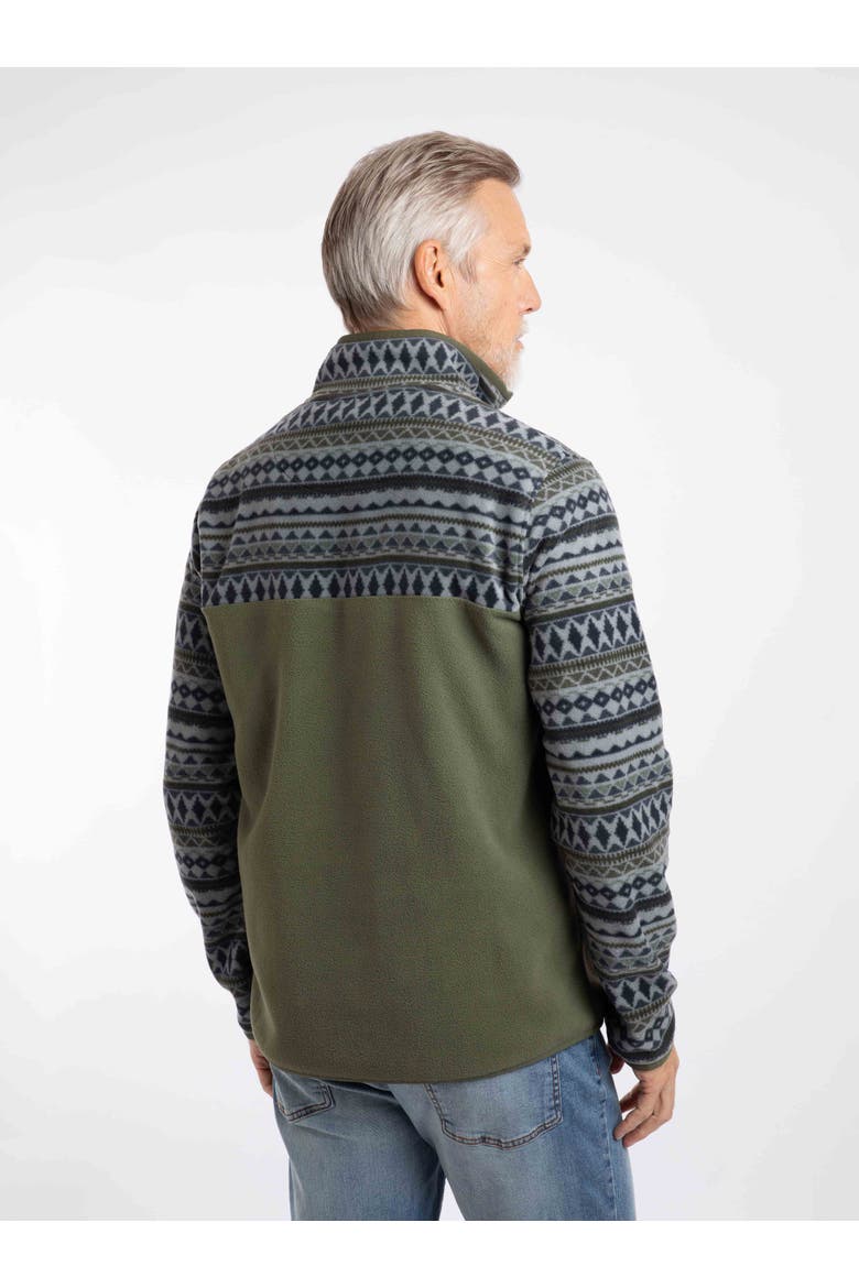 Gilbert 1/4 Zip Printed Microfleece, Alternate, color, Basil