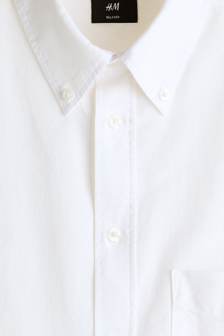 Relaxed Fit Oxford Shirt, Alternate, color, White