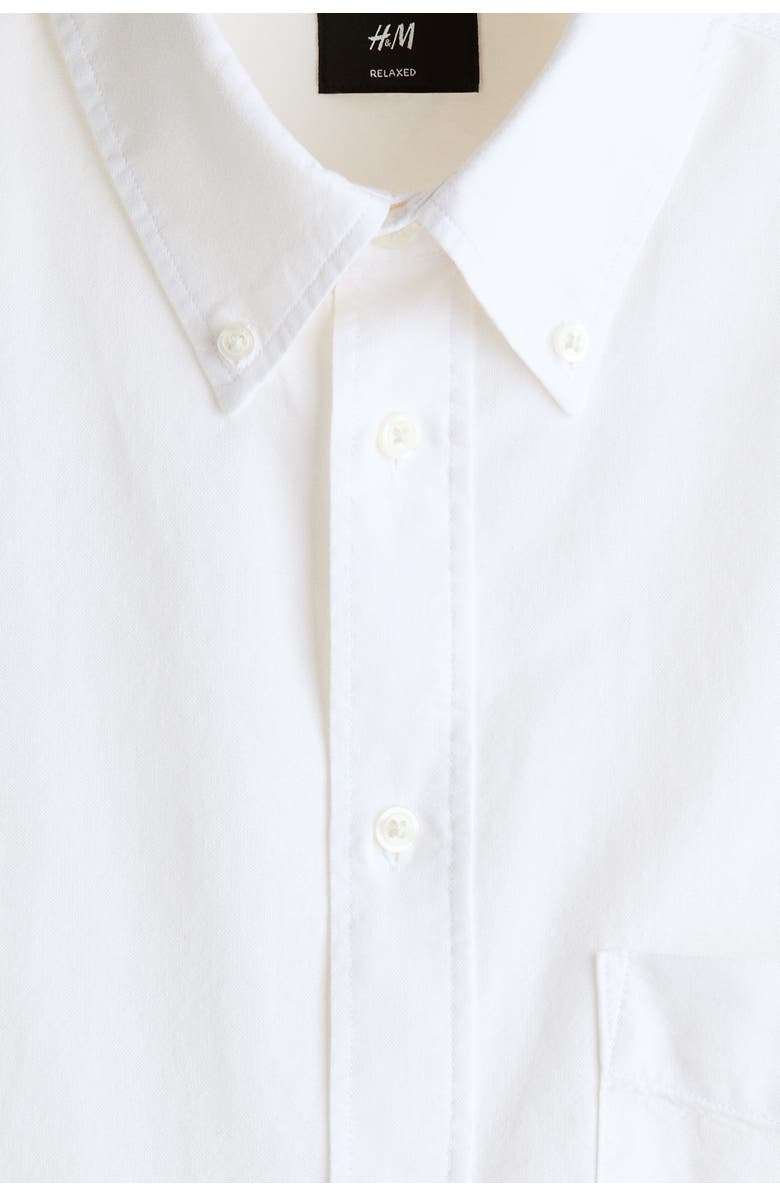 H&M Relaxed Fit Oxford Shirt, Alternate, color, White