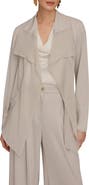 Donna Karan New York Mixed Media Open Front Jacket