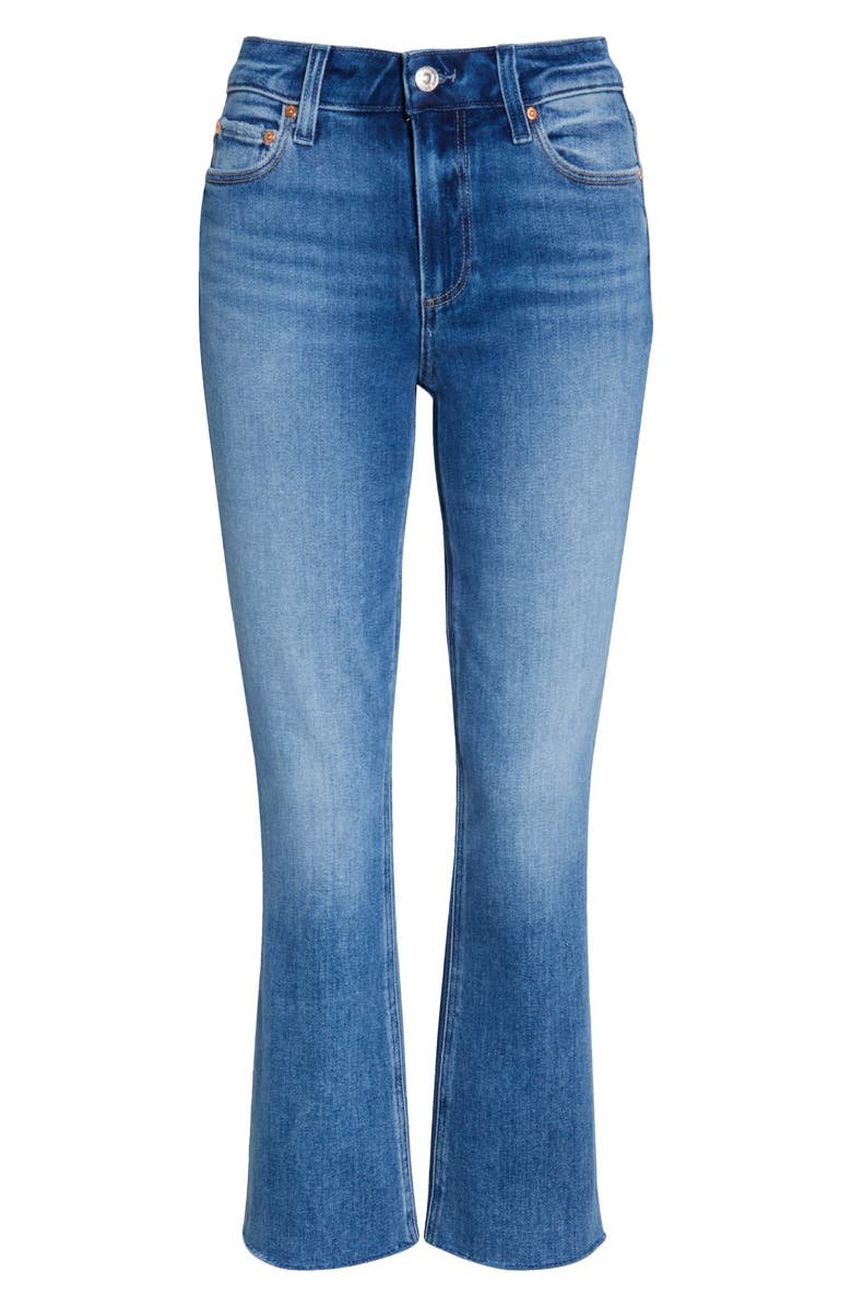 PAIGE Colette Raw Hem High Waist Crop Flare Jeans, Alternate, color, Showtime