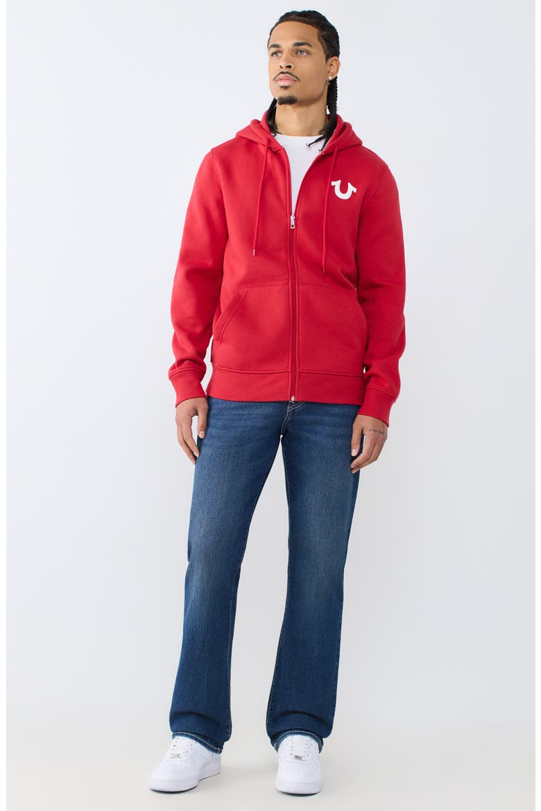 Retro Full Zip Hoodie, Alternate, color, TRV RED