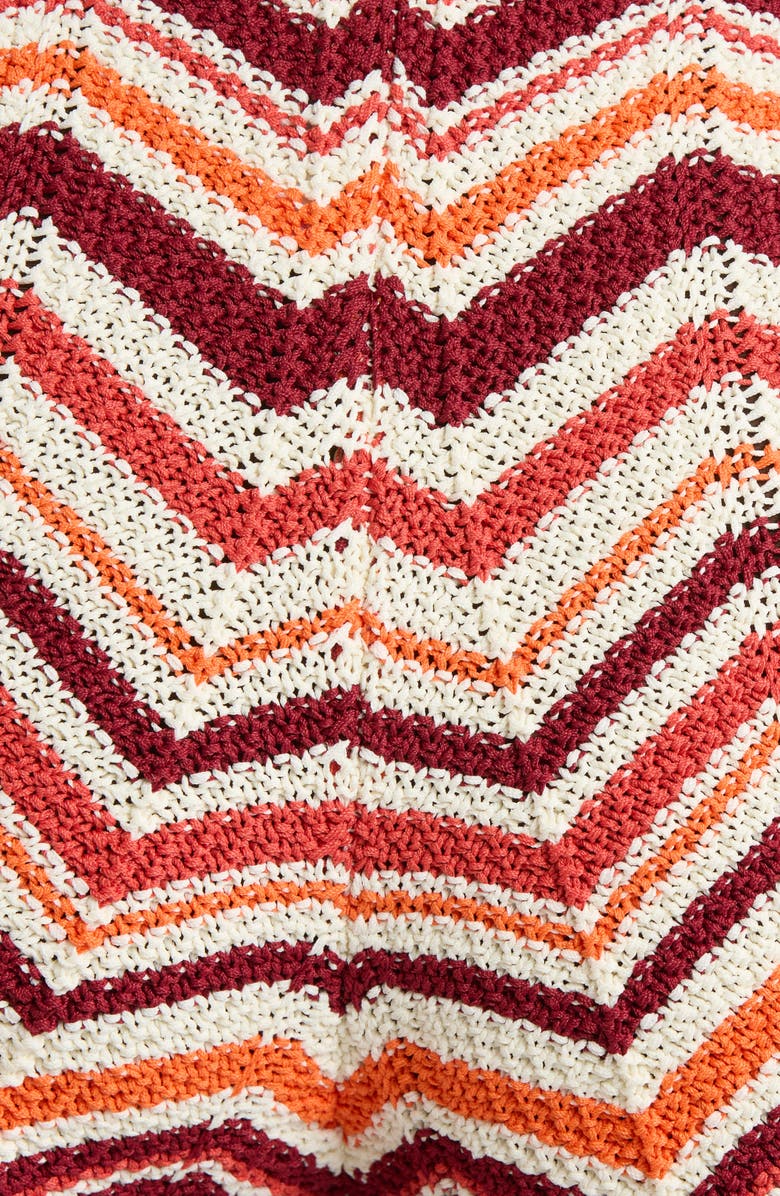 Kulani Kinis Chevron Knit Cover-Up Microshorts, Alternate, color, Toffee Twist