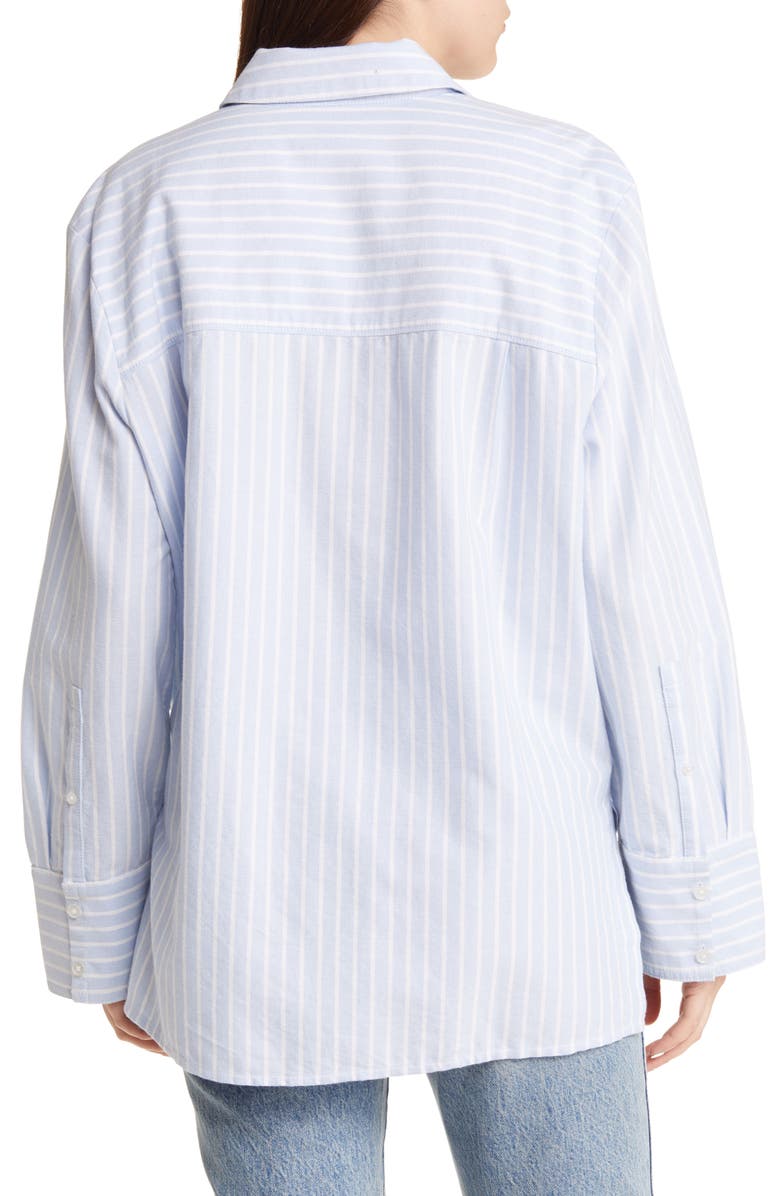 Treasure & Bond Oversize Stripe Poplin Button-Up Shirt, Alternate, color,