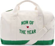 Favorite Daughter Mom of the Year Embroidered Canvas Duffle Bag