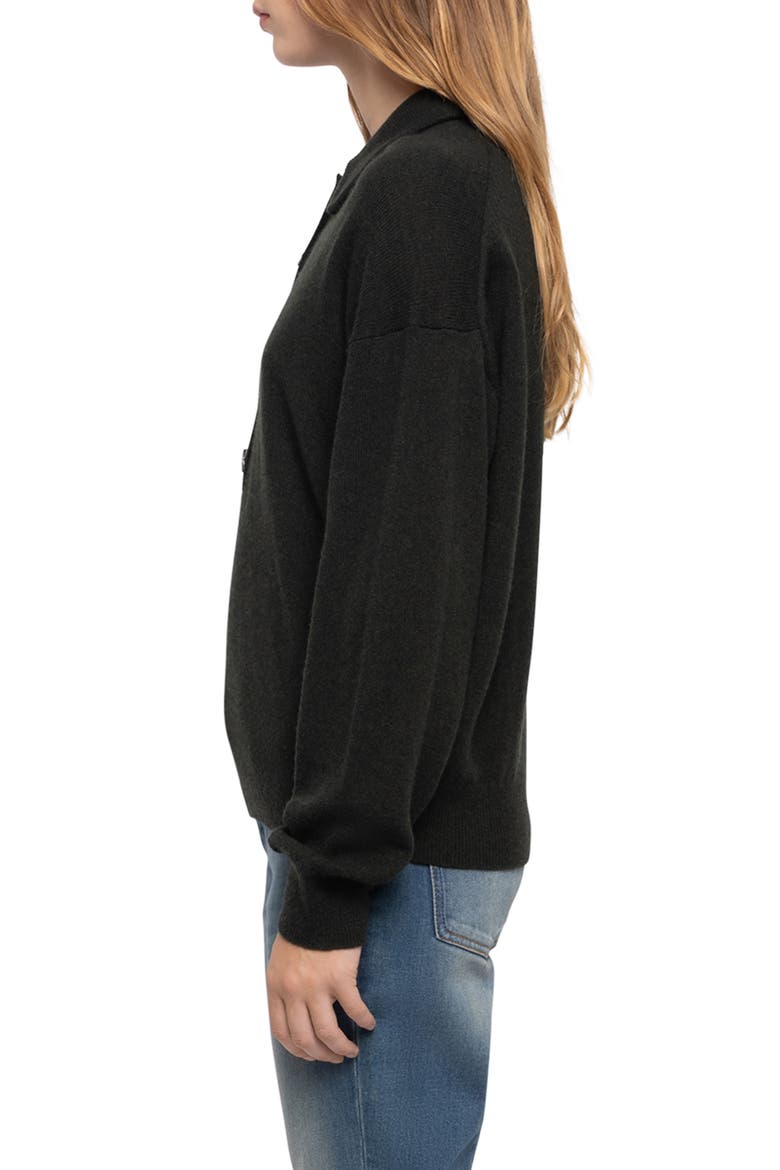 Soula Cashmere Polo Sweater, Alternate, color, GLOOM