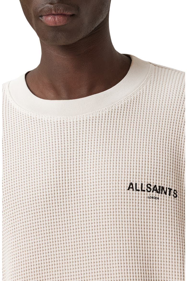 Sect Waffle Knit Sweatshirt, Alternate, color, SMOKE WHITE/ BLACK LOGO