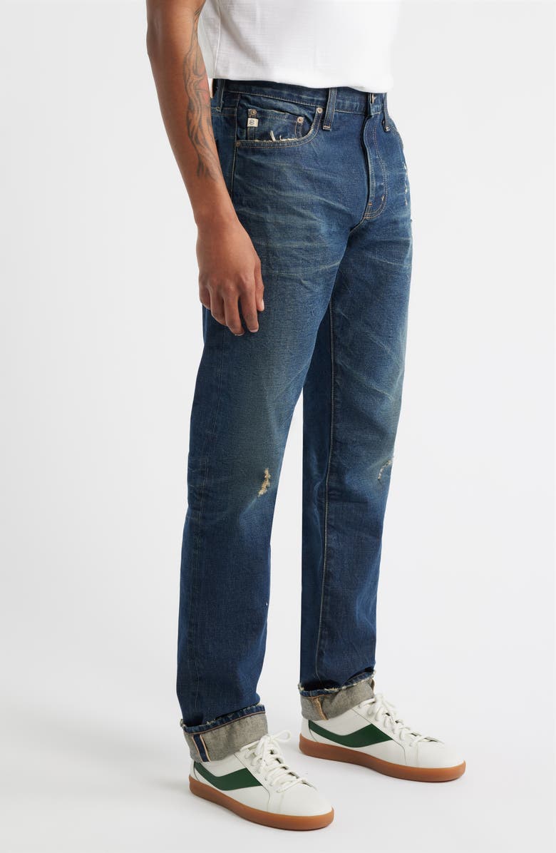 AG Tellis Slim Heritage Rigid Red Line Selvedge Jeans, Alternate, color, 3 Years Golden Hour