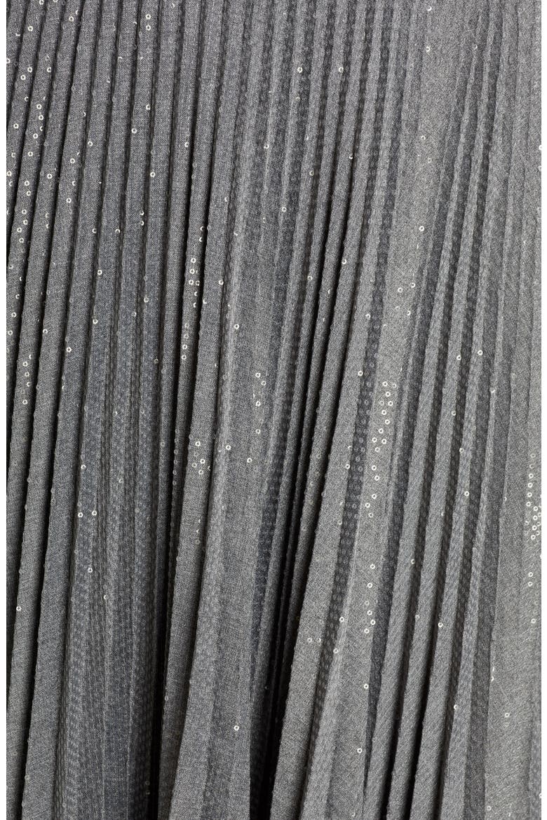 Jahira Sequin Pleated Midi Skirt, Alternate, color, NICKEL MELANGE