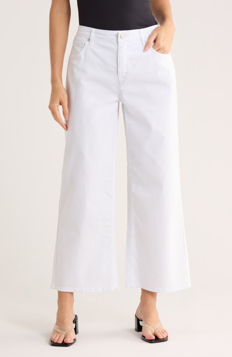 Seven7 Featherweight Crop Wide Leg Jeans, Main, color, White