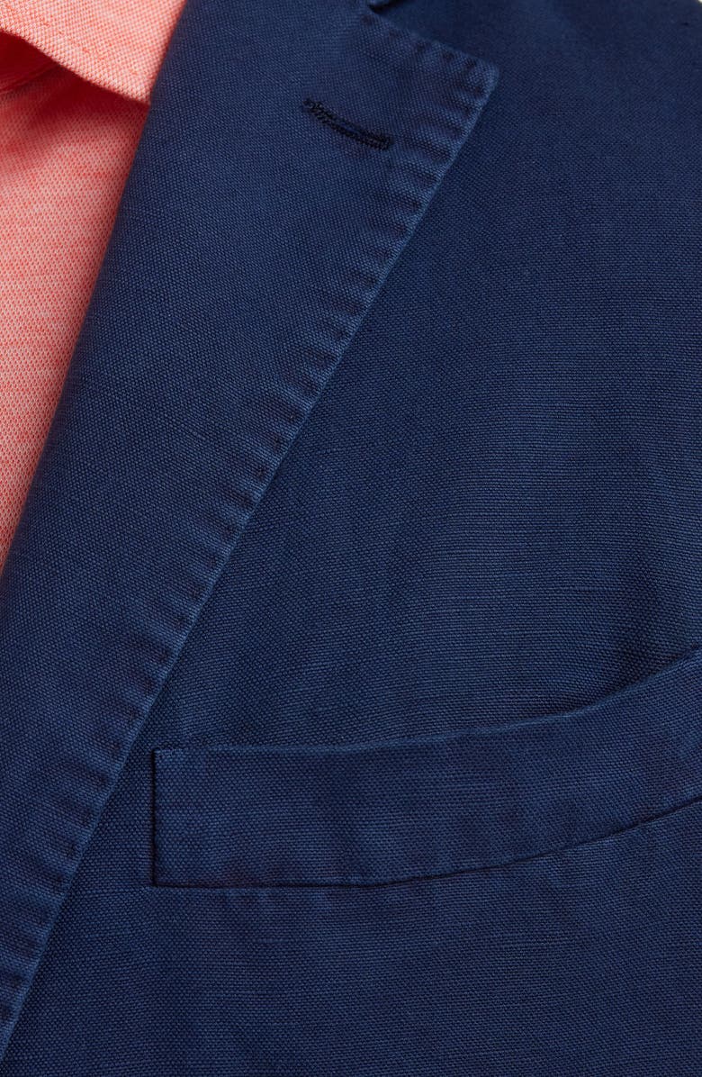 David Donahue The Jackson Soft Navy Cotton & Linen Sport Coat, Alternate, color, Navy