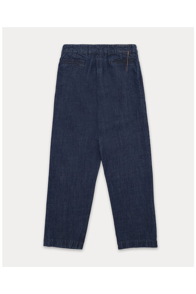 Newyork Pleated Denim Trousers, Alternate, color, Indigo Rinse