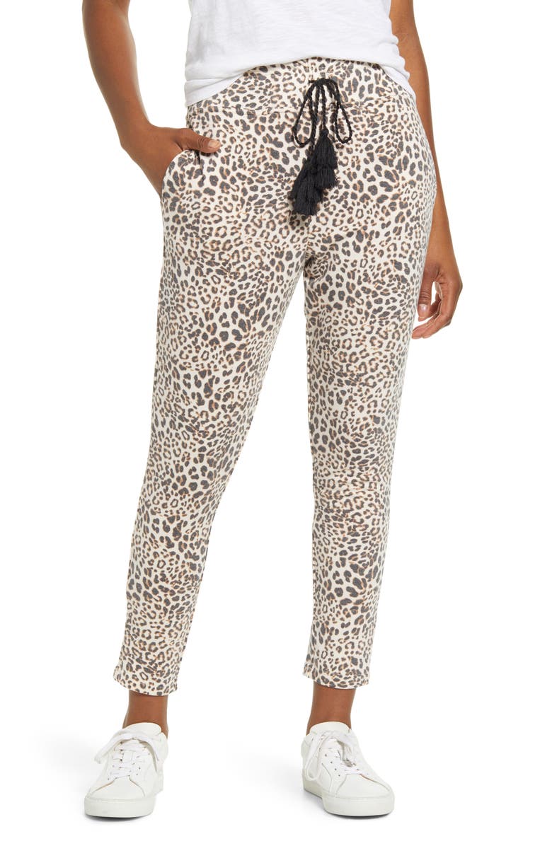 Bobeau French Terry Crop Jogger Pants, Main, color,