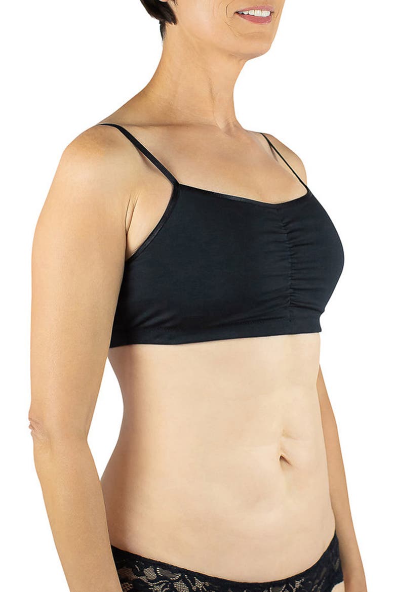 Astrid Pocketed Bralette, Main, color, BLACK