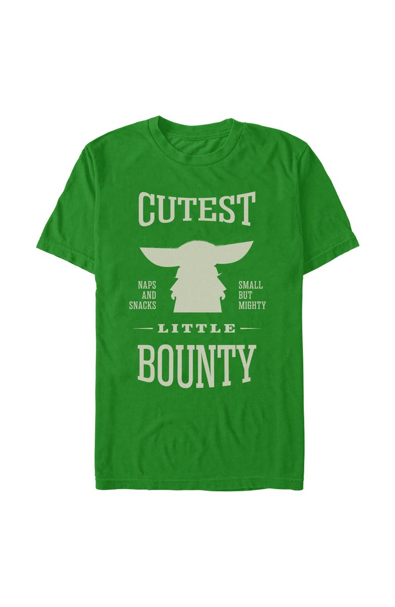 Star Wars: The Mandalorian and Grogu Men's Star Wars The Mandalorian and Grogu Cutest Little Bounty  Graphic T-Shirt, Main, color, Kelly Green