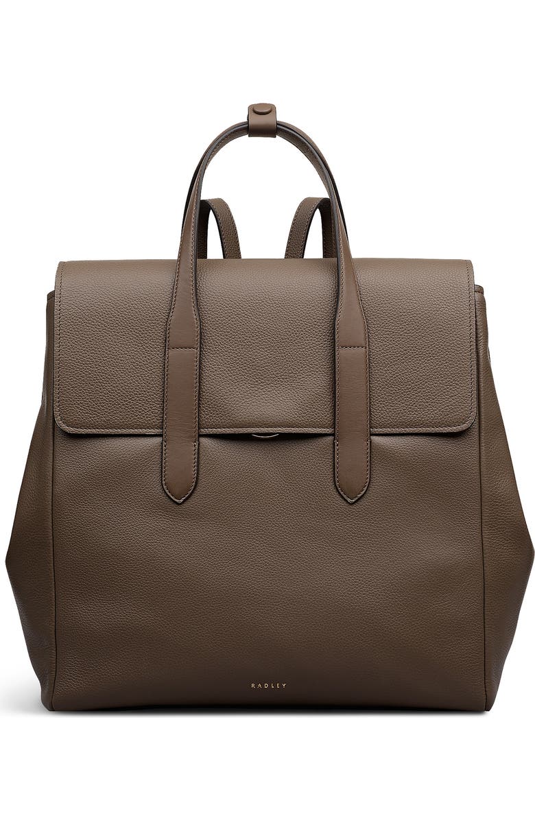 Radley Mayfair Lane Pebbled Leather Backpack, Main, color, Coffee