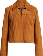 Bernardo Stud Detail Suede Jacket