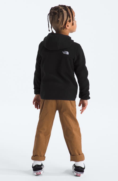 The North Face Kids' Glacier Polar Fleece Zip-up Hoodie In Black