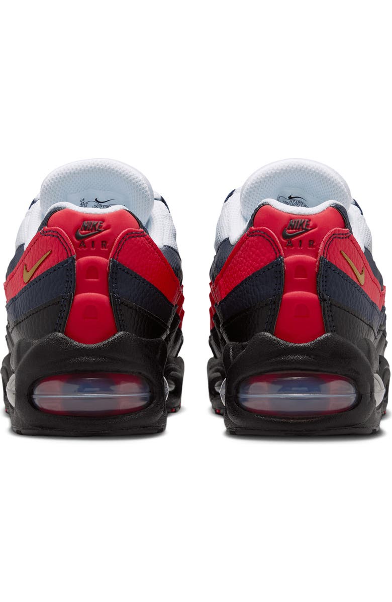 Nike Kids' Air Max 95 SE Sneaker, Alternate, color, Obsidian/ Red/ White/ Gold