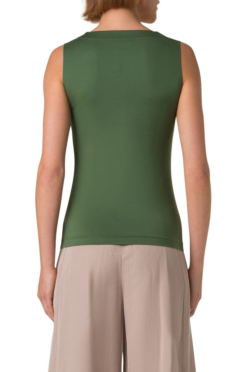 Akris punto Dot Detail Stretch Jersey Tank, Alternate, color, 