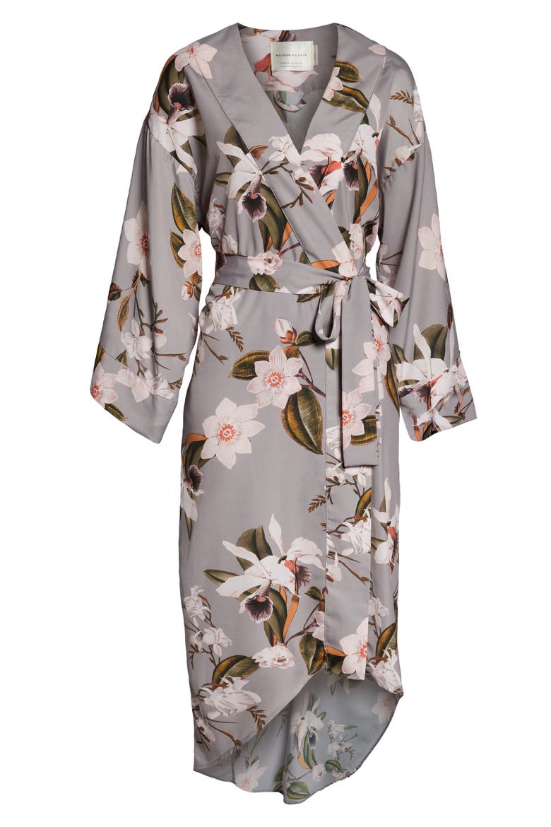 Isabella High/Low Robe, Alternate, color, VIOLET FLORAL
