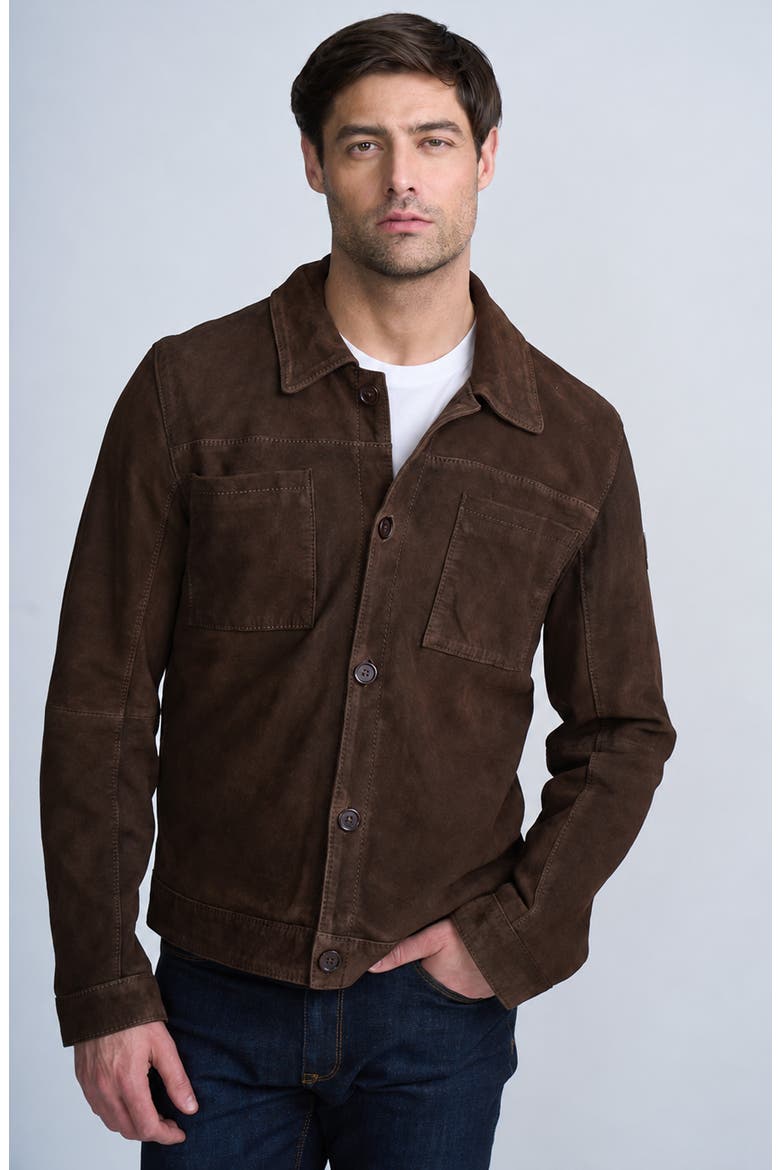 Yukon Leather Jacket, Alternate, color, DARK CHOCOLATE