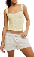 Free People Full Bloom Eyelet Knit Camisole