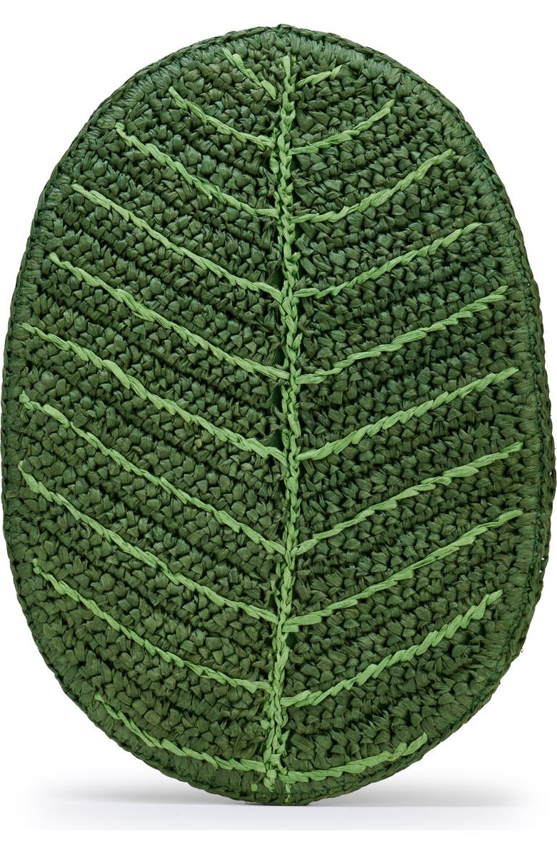 SIMONMILLER Leaf Clutch in Grass Green, Alternate, color, Grass Green
