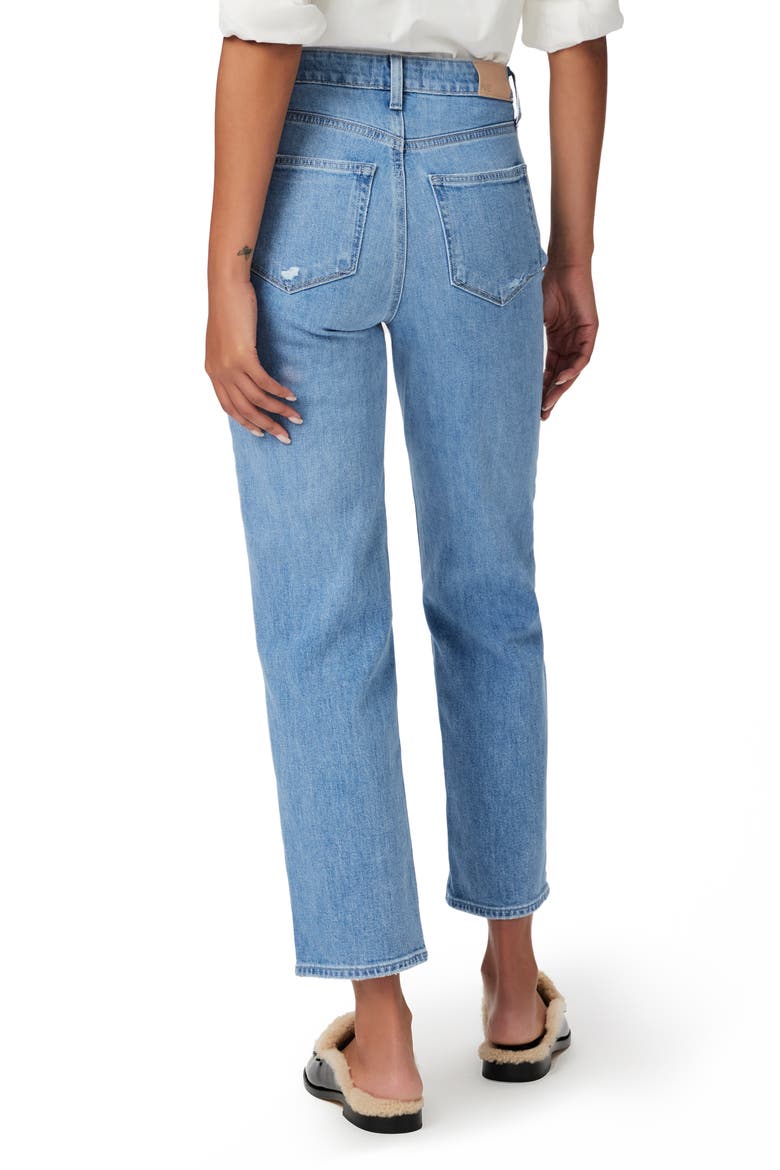 Sarah High Waist Ankle Straight Leg Jeans, Alternate, color, NIGHTINGALE